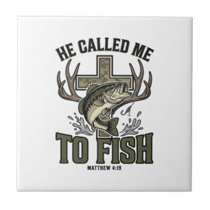 Christian Fishing Design He Called Me to Fish Tile