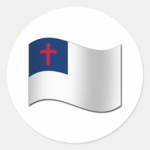 Christian Flag Classic Round Sticker