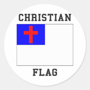Christian Flag Classic Round Sticker