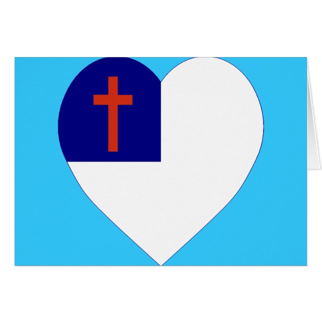 Christian Flag Heart (Front Horizontal)