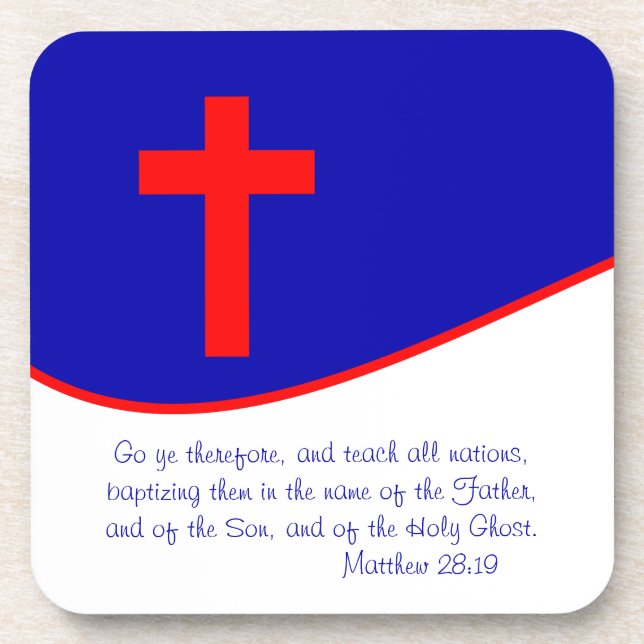 Christian Flag Inspired Coaster (Front)