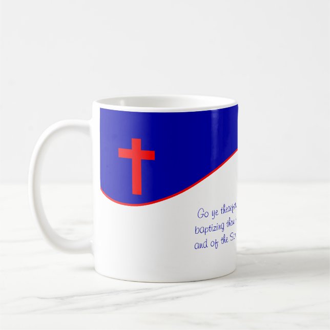 Christian Flag Inspired Coffee Mug (Left)