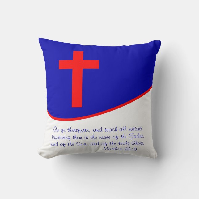 Christian Flag Inspired Cushion (Front)
