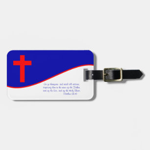 Christian Flag Inspired Luggage Tag