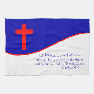 Christian Flag Inspired Tea Towel