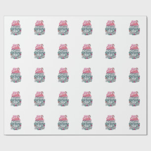 Christian Flamingo Girl Vintage Wrapping Paper