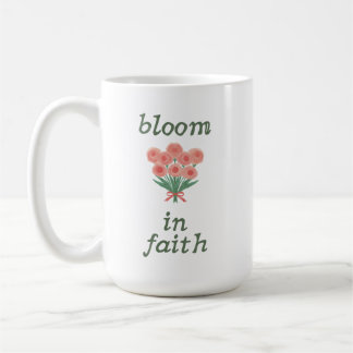 Christian Floral Faith Lettering Cosy Simple Gift Coffee Mug