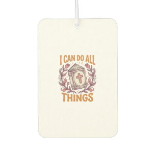 Christian Floral Faith Quote Vintage Shirt Design_ Car Air Freshener
