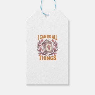 Christian Floral Faith Quote Vintage Shirt Design_ Gift Tags