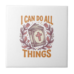 Christian Floral Faith Quote Vintage Shirt Design_ Tile