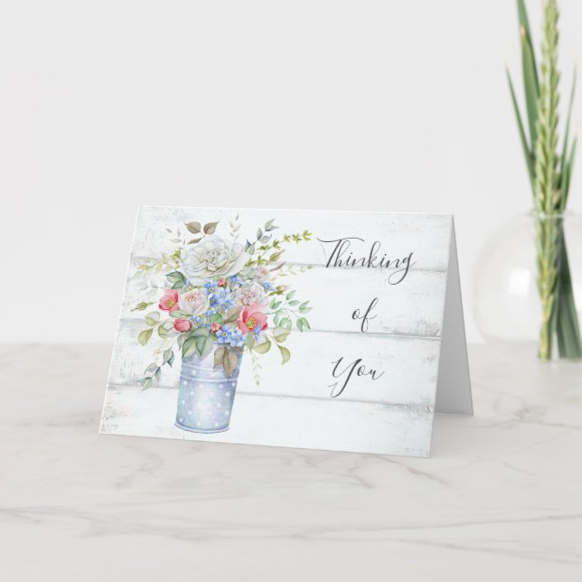 Christian Floral Thinking of You Card (Front)