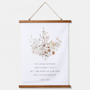 Christian Floral Wall Art Isaiah 40:8