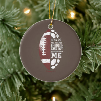 Christian Football Gifts Teen Boys Kids Men Religi Ceramic Tree Decoration