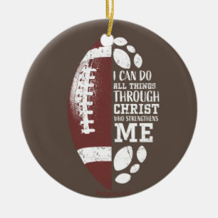 Christian Football Gifts Teen Boys Kids Men Religi Ceramic Tree Decoration