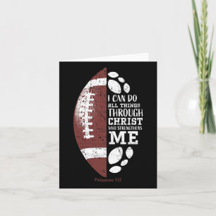 Christian Football Philippians 413 Religious Verse Card