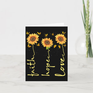 Christian For Women Sunflower Faith Hope Love Card
