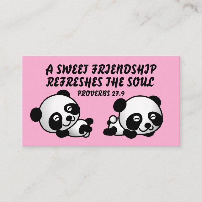 CHRISTIAN FRIENDSHIP ENCLOSURE CARDS PANDA BEAR (Front)