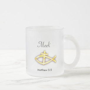 Christian Frosted Glass Coffee Mug
