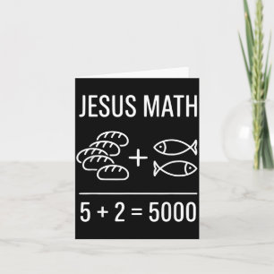 Christian Funny Bible Miracle 2 Fishes 5 Breads Card