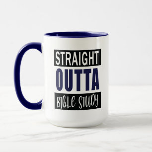 Christian Funny Bible Study Quote Navy Blue Mug