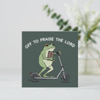 Christian Funny Frog Off To Praise The Lord Bible