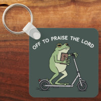 Christian Funny Frog Off To Praise The Lord Bible
