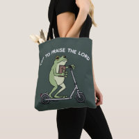Christian Funny Frog Off To Praise The Lord Bible