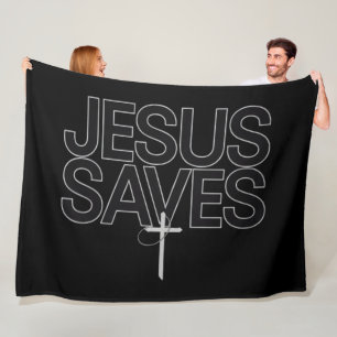 Christian Gift Jesus Faith Bible Verse Fleece Blanket