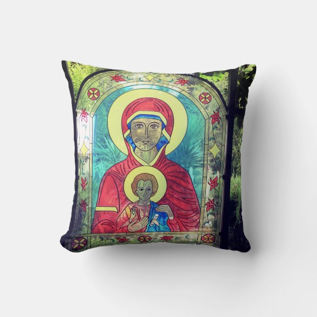 Christian Gift, Orthodox Art Photo Cushion (Front)