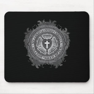 “CHRISTIAN GIFTS” Luther Rose Christian Jesus  Mouse Pad