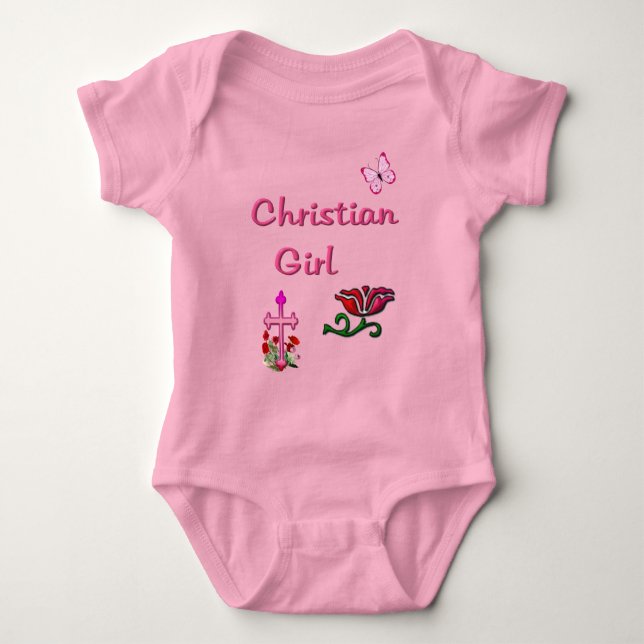 Christian Girl  Baby Bodysuit (Front)