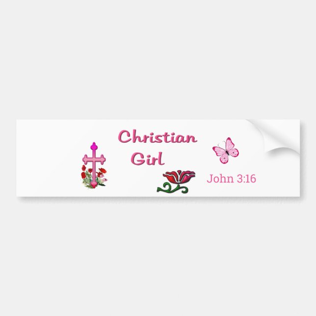 Christian Girl  Bumper Sticker (Front)