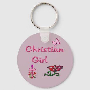 Christian Girl Key Ring