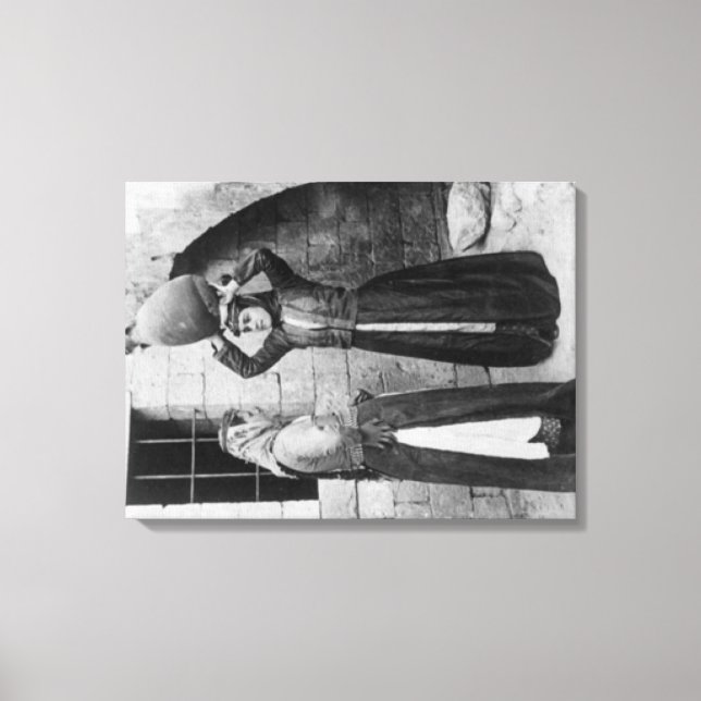 Christian Girls with Water Jug in Nazareth Canvas Print (Front)
