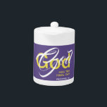 Christian GOD FINAL SAY Bible Purple SMALL 11oz<br><div class="desc">Enjoy your hot drink morning, noon and night with this stylish Scripture monogram mug. Modern design includes the message "GOD HAS THE FINAL SAY" which refers to Proverbs 16:1. All text is fully customisable, so you can personalise with your own monogram or favourite Bible verse or text. Matching items available....</div>