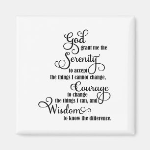 Christian God Grant Me The Serenity To Accept Pray Magnet