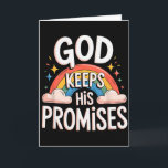 Christian God Keeps His Promises Rainbow Clouds  Card<br><div class="desc">Christian God Keeps His Promises Rainbow Clouds</div>