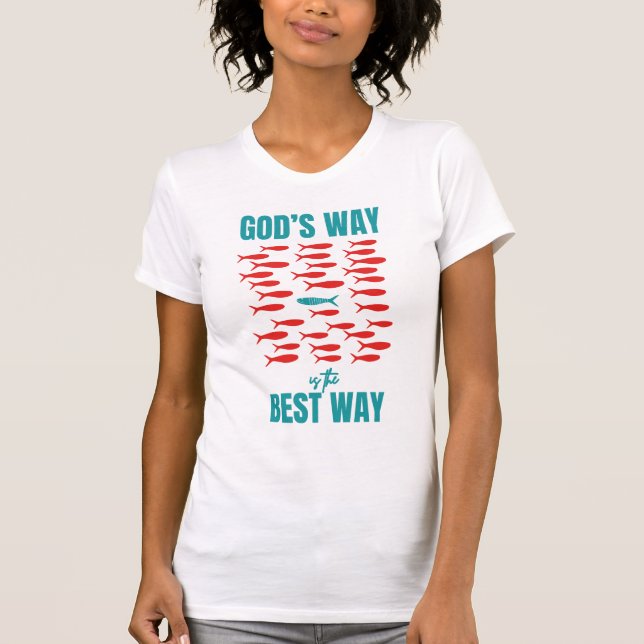 Christian GOD'S WAY BEST WAY Sardines T-Shirt (Front)