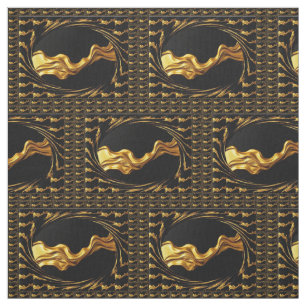 Christian Gold Black Monochrome Decor Fabric By Ya
