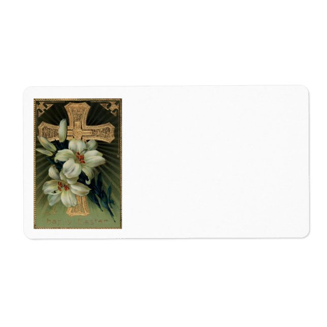 Christian Gold Cross Easter Lily (Front)
