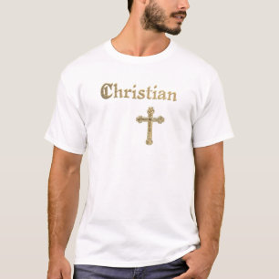 Christian Gold Cross T-Shirt