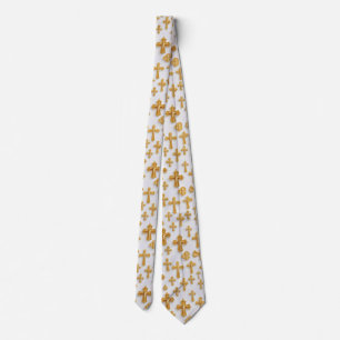 Christian Golden Cross Tie