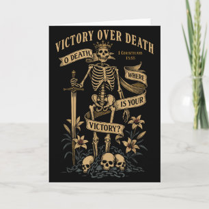 Christian Gothic Vintagecore Skeleton Corinthians  Card