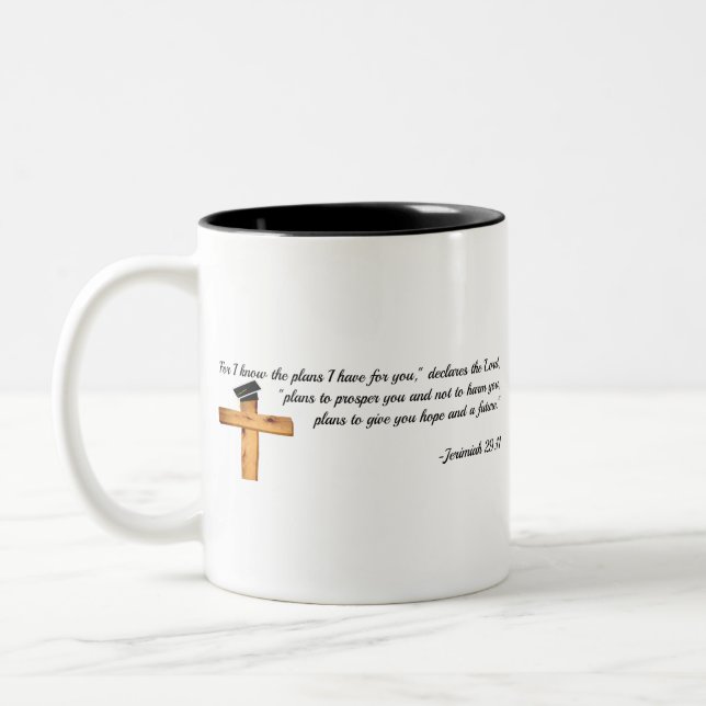 Christian Graduation Gifts Two-Tone Coffee Mug (Left)