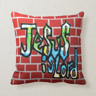 Christian graffiti cushion