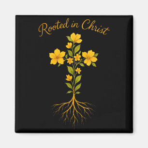Christian Graphic Tee Rooted In Christ For Women F Magnet