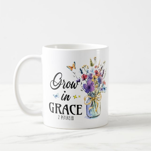 Christian Grow in Grace  2Peter 3 : 18   Coffee Mug (Left)