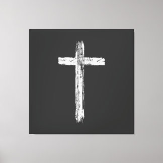 Christian Grunge Cross Canvas Print