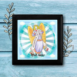 Christian Guardian Angel Gift Box<br><div class="desc">Christian Guardian Angel Keepsake Box by ArtMuvz Illustration. Matching angels t-shirt, christian apparel, faith gifts. angels t-shirt, christian gifts and recovery apparel. Angel gifts are a thoughtful and meaningful way to show someone you care. Whether you're looking for a gift for a friend, family member, or loved one, there's an...</div>