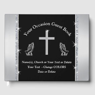Christian Guest Book for Any Occasion and Colours